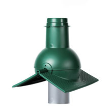 Коньковый выход канализации Krovent Pipe-Cone (365×280 мм) Зеленый